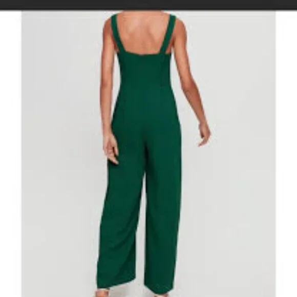 29-NWT HALARA U BACK SLEEVELESS CASUAL JUMPSUIT WITH POCKETS - Picture 3 of 3